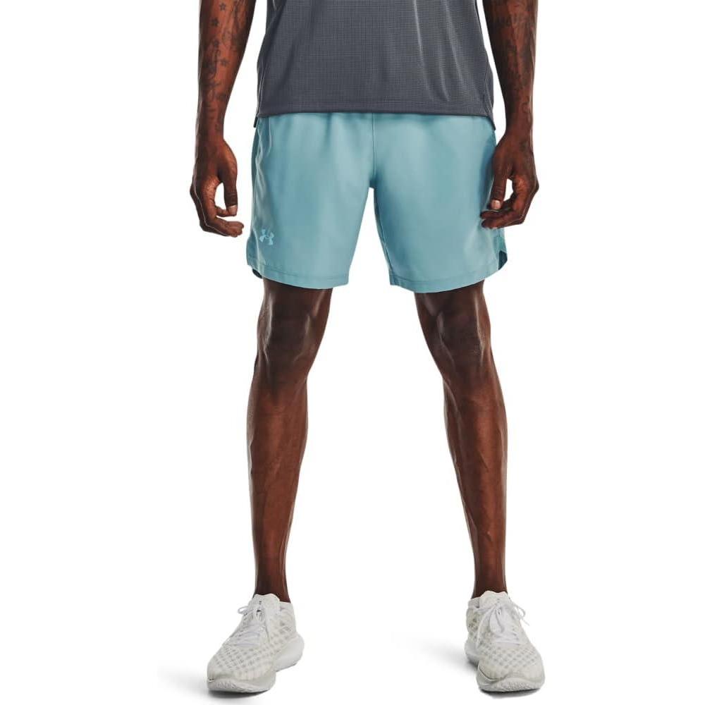 image:imageUnder Armour Mens Launch Stretch Woven 2in1 Shorts400 Still Water Still Water Reflective