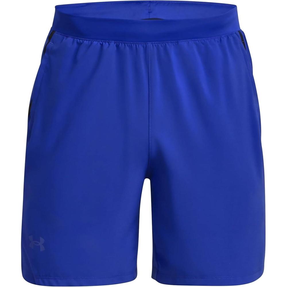 image:imageUnder Armour Mens Launch Stretch Woven 2in1 Shorts401 Team Royal Black Reflective