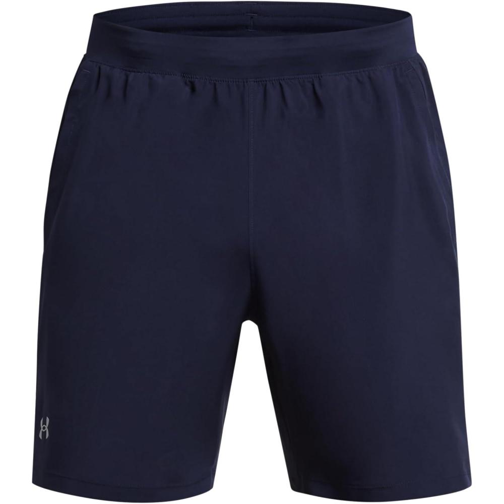 image:imageUnder Armour Mens Launch Stretch Woven 2in1 Shorts410 Midnight Navy Midnight Navy Reflective