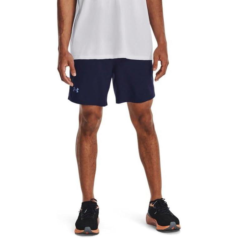 image:imageUnder Armour Mens Launch Stretch Woven 2in1 Shorts411 Midnight Navy Midnight Navy Reflective