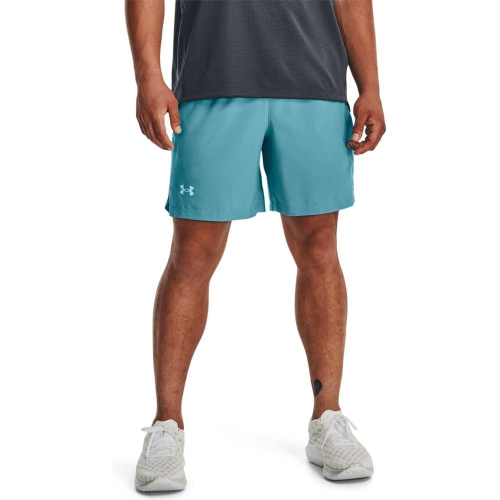 image:imageUnder Armour Mens Launch Stretch Woven 2in1 Shorts433 Glacier Blue Glacier Blue Reflective