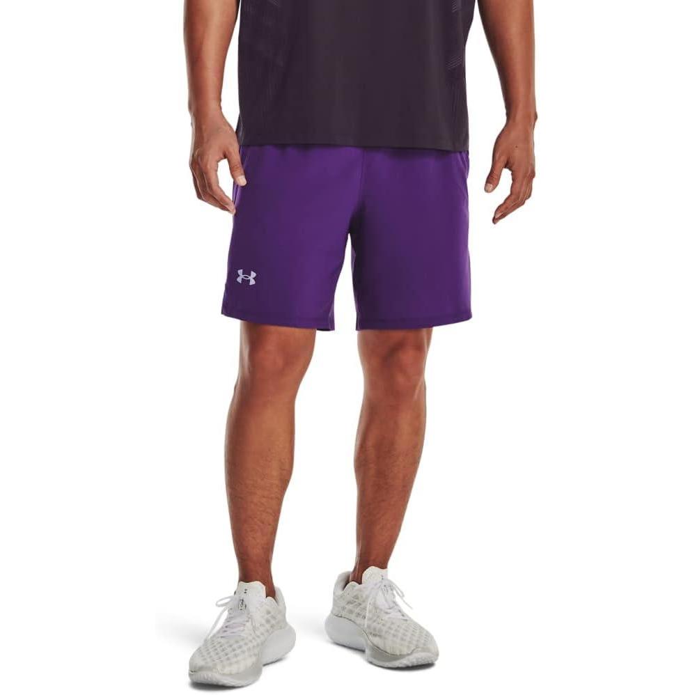 image:imageUnder Armour Mens Launch Stretch Woven 2in1 Shorts522 Galaxy Purple Galaxy Purple Reflective