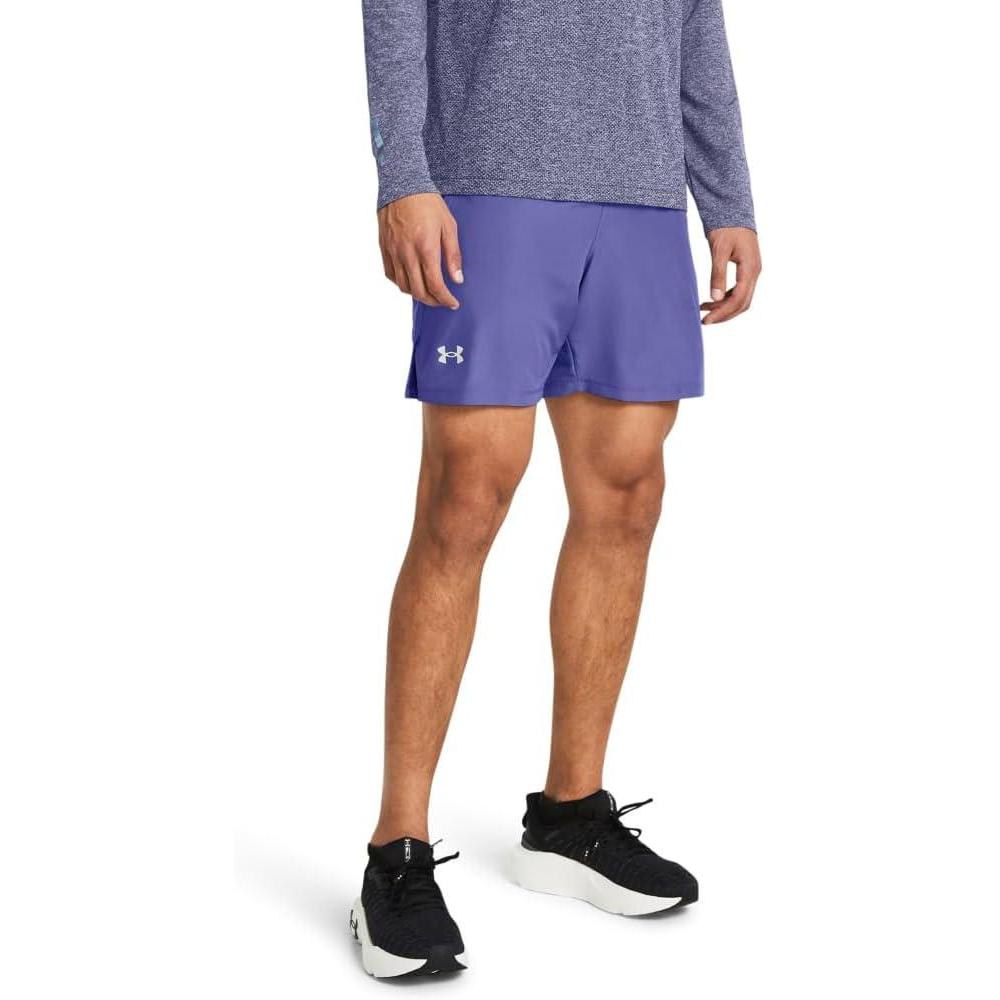 image:imageUnder Armour Mens Launch Stretch Woven 2in1 Shorts561 Starlight Starlight Reflective