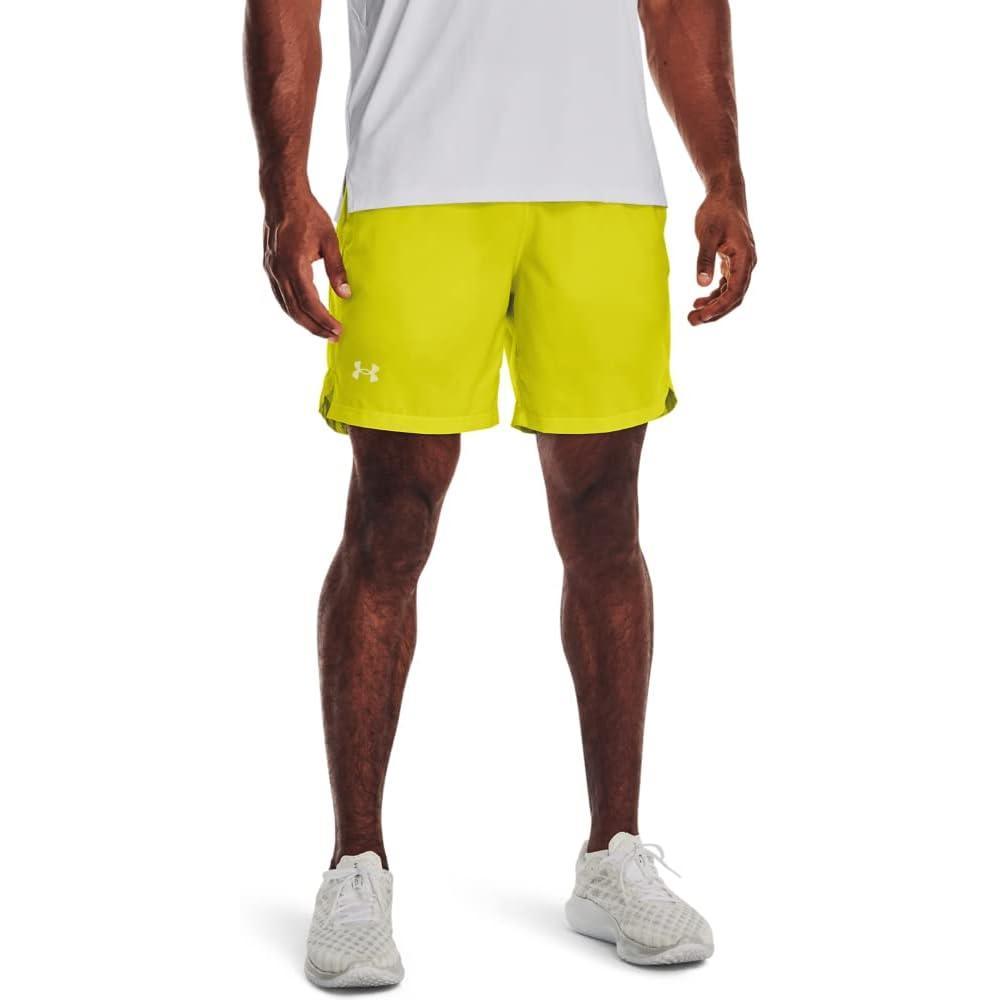 image:imageUnder Armour Mens Launch Stretch Woven 2in1 Shorts799 Starfruit Starfruit Reflective