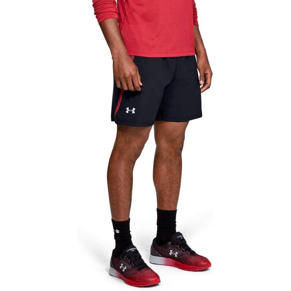 image:imageUnder Armour Mens Launch Stretch Woven 2in1 ShortsBlack Aruba Red