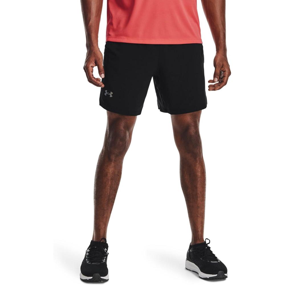 image:imageUnder Armour Mens Launch Stretch Woven 2in1 ShortsBlackReflective
