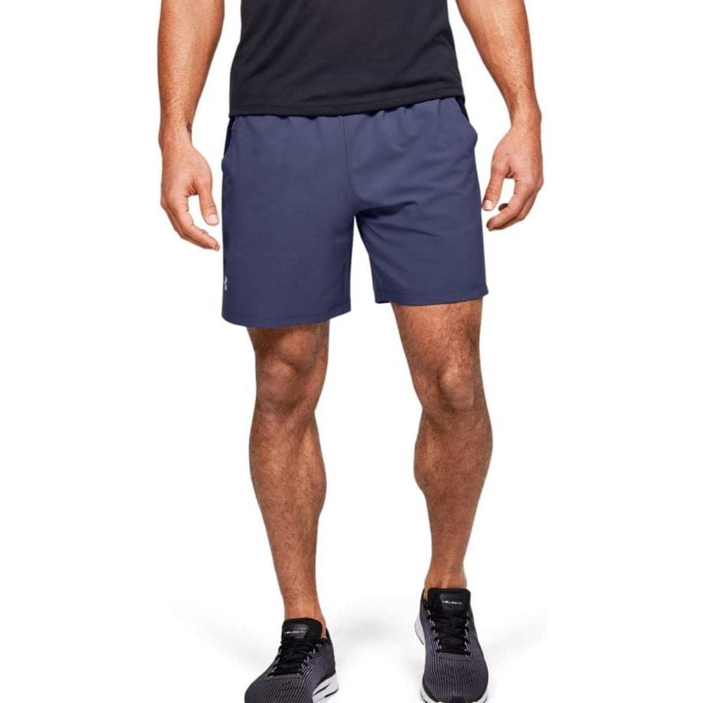 image:imageUnder Armour Mens Launch Stretch Woven 2in1 ShortsBlue Ink 497Reflective