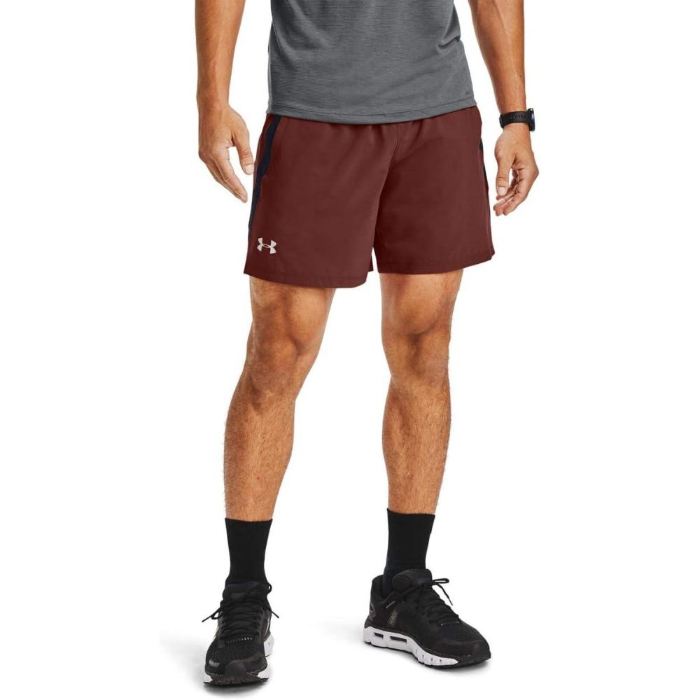 image:imageUnder Armour Mens Launch Stretch Woven 2in1 ShortsCinna Red 688Reflective