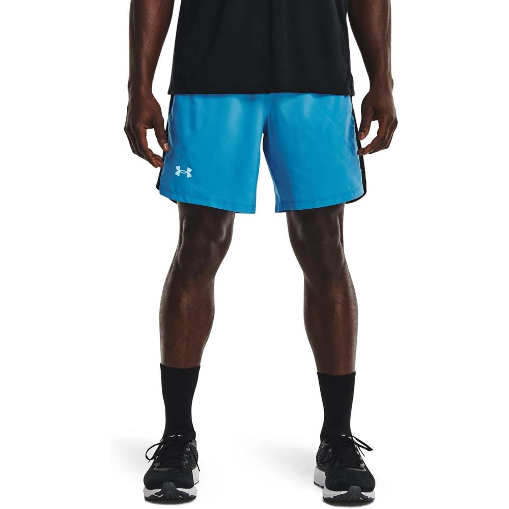 image:imageUnder Armour Mens Launch Stretch Woven 2in1 ShortsCruise Blue 899Reflective