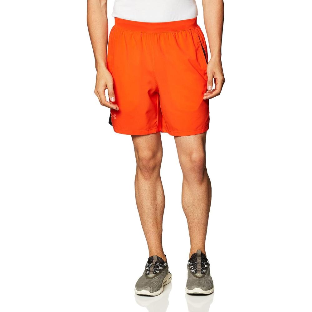 image:imageUnder Armour Mens Launch Stretch Woven 2in1 ShortsDark Orange 860Reflective