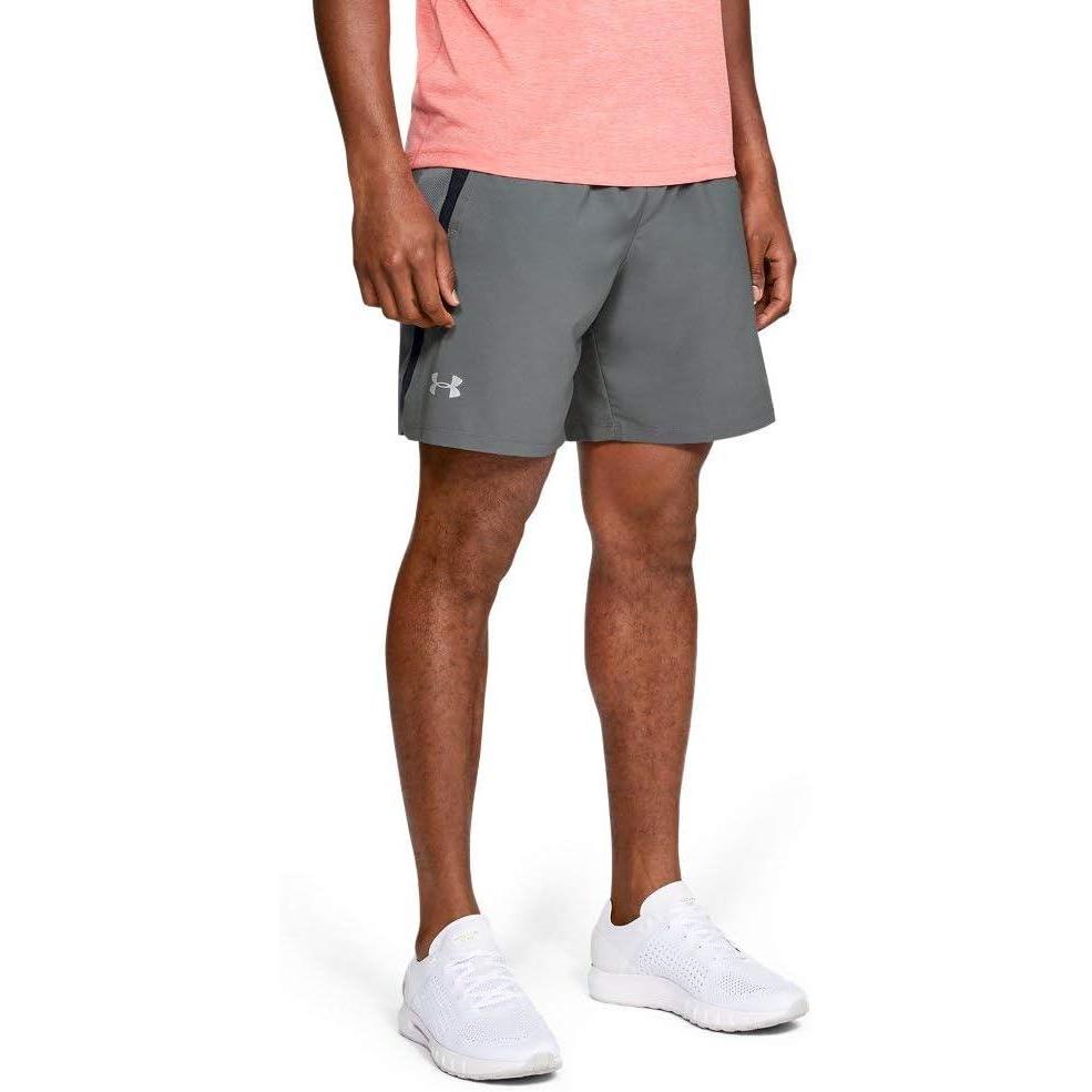 image:imageUnder Armour Mens Launch Stretch Woven 2in1 ShortsGray Black