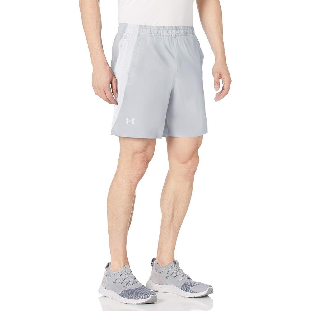 image:imageUnder Armour Mens Launch Stretch Woven 2in1 ShortsHalo Gray 015Reflective
