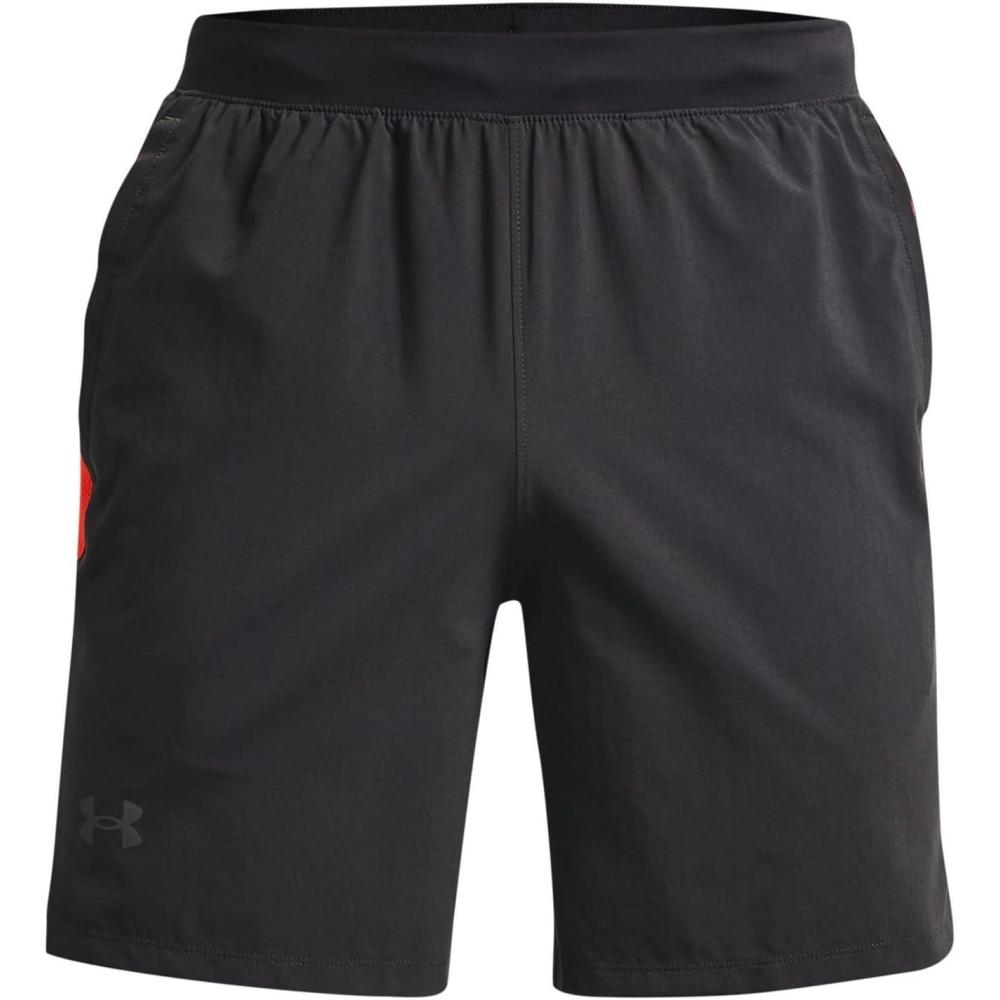 image:imageUnder Armour Mens Launch Stretch Woven 2in1 ShortsJet Gray 010Reflective
