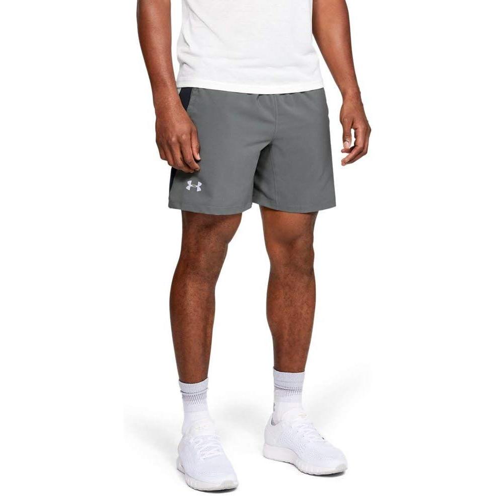 image:imageUnder Armour Mens Launch Stretch Woven 2in1 ShortsPitch Gray Mod Gray