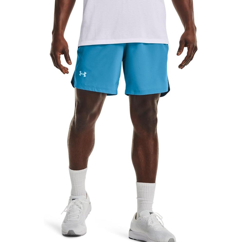 image:imageUnder Armour Mens Launch Stretch Woven 2in1 ShortsRadar Blue 422Reflective