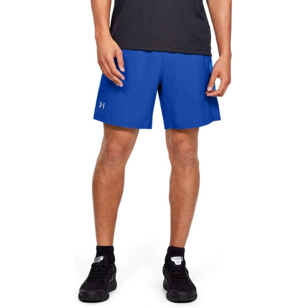 image:imageUnder Armour Mens Launch Stretch Woven 2in1 ShortsVersa Blue 486Reflective