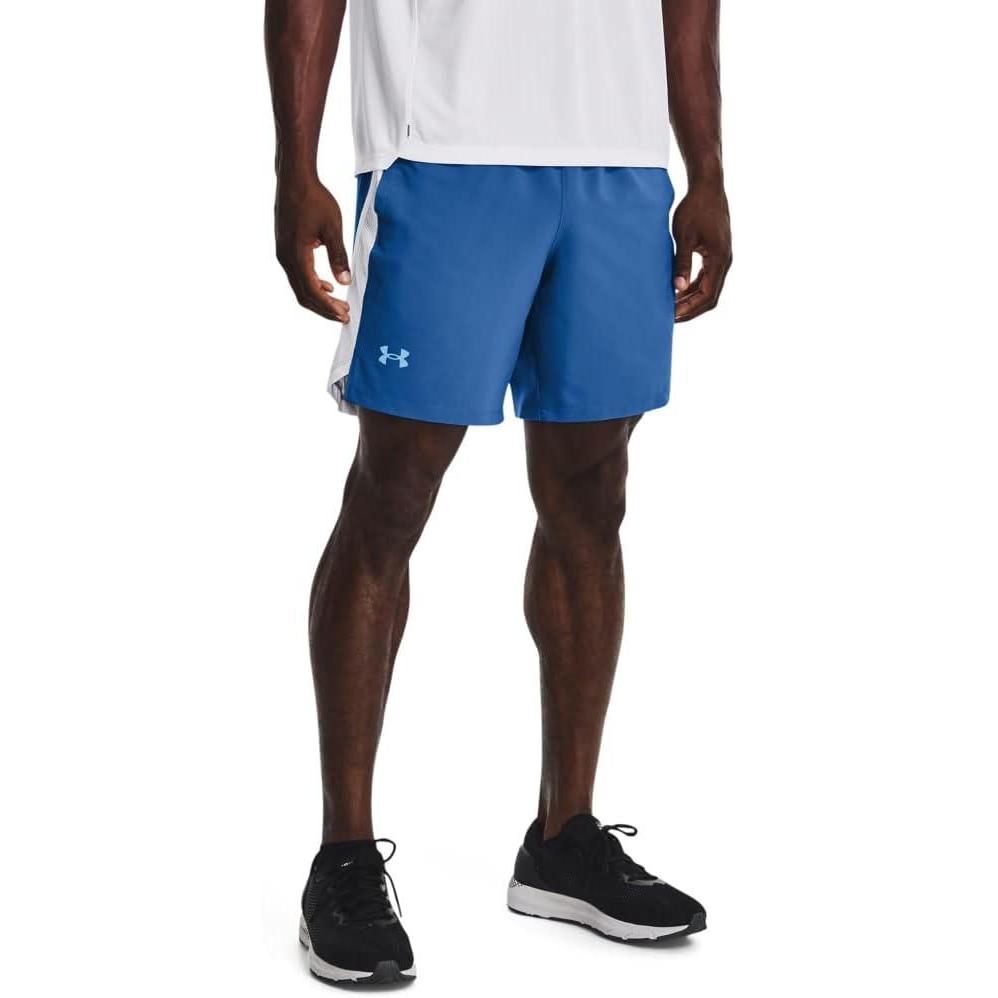 image:imageUnder Armour Mens Launch Stretch Woven 2in1 ShortsVictory Blue 474Reflective