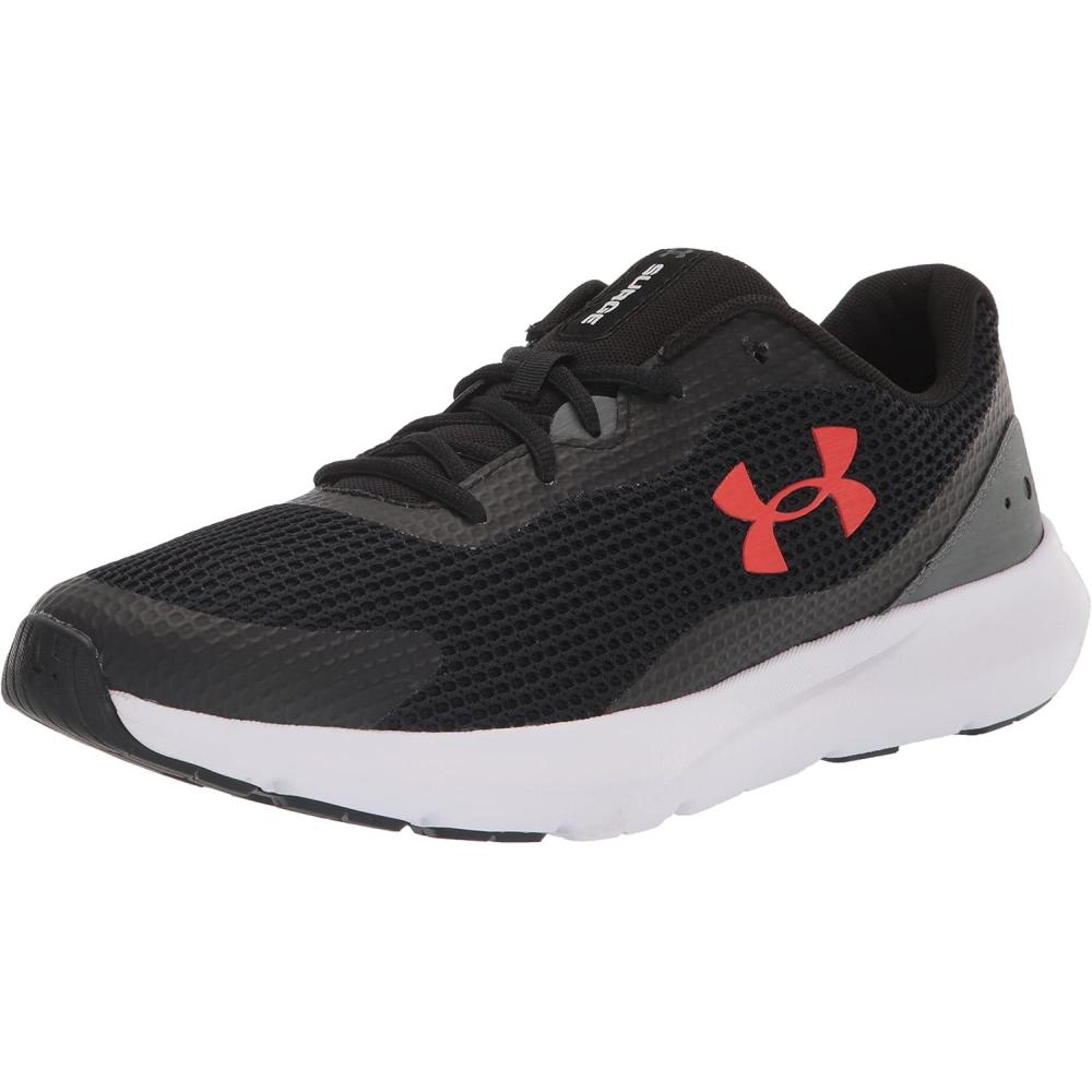 image:imageUnder Armour Mens Surge 3Running Shoe006 BlackPitch GrayRadio Red