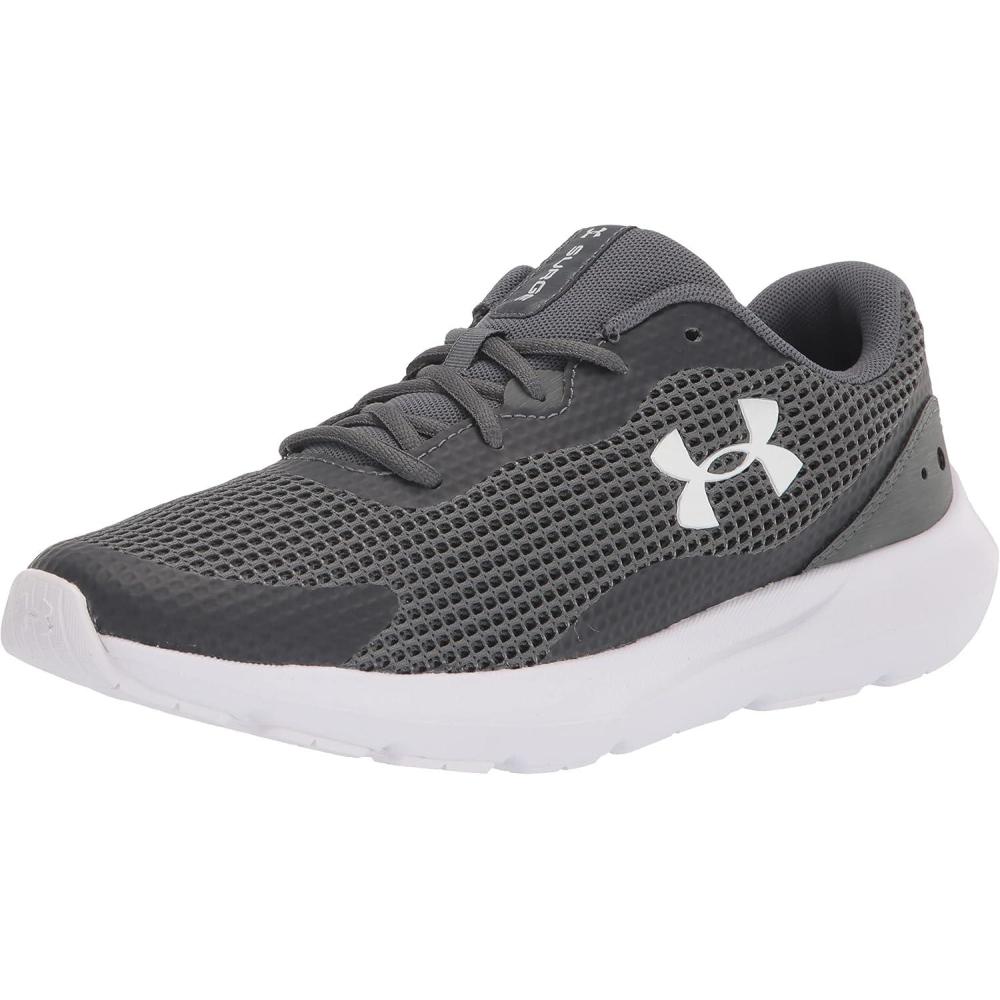 image:imageUnder Armour Mens Surge 3Running Shoe102 Pitch GrayWhiteWhite