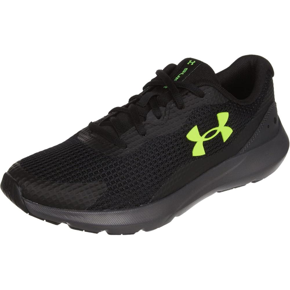 image:imageUnder Armour Mens Surge 3Running ShoeBlack 004Highvis Yellow