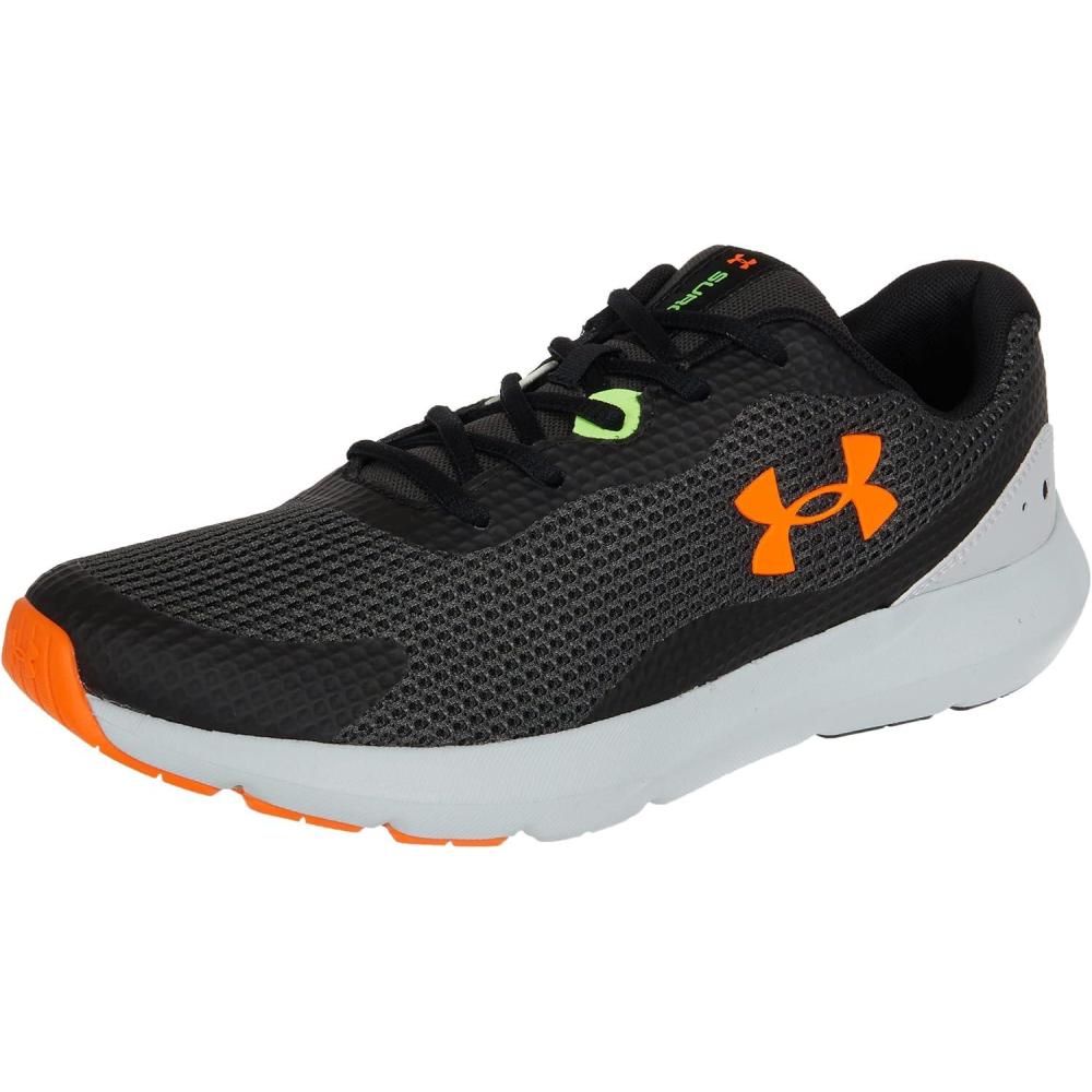 image:imageUnder Armour Mens Surge 3Running ShoeJet Gray 103Blaze Orange