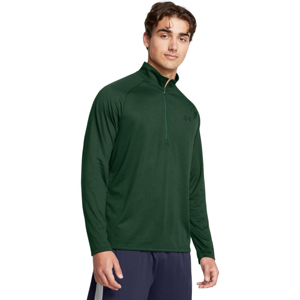 image:imageUnder Armour Mens Tech 20 Zip301 Forest Green Black