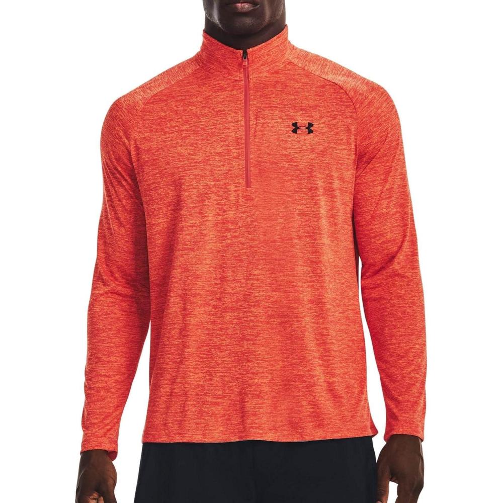 image:imageUnder Armour Mens Tech 20 Zip877 After Burn Orange Blast Black