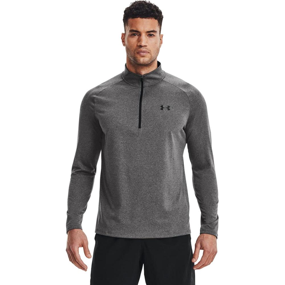 image:imageUnder Armour Mens Tech 20 ZipPitch Gray carbon HeatherBlack