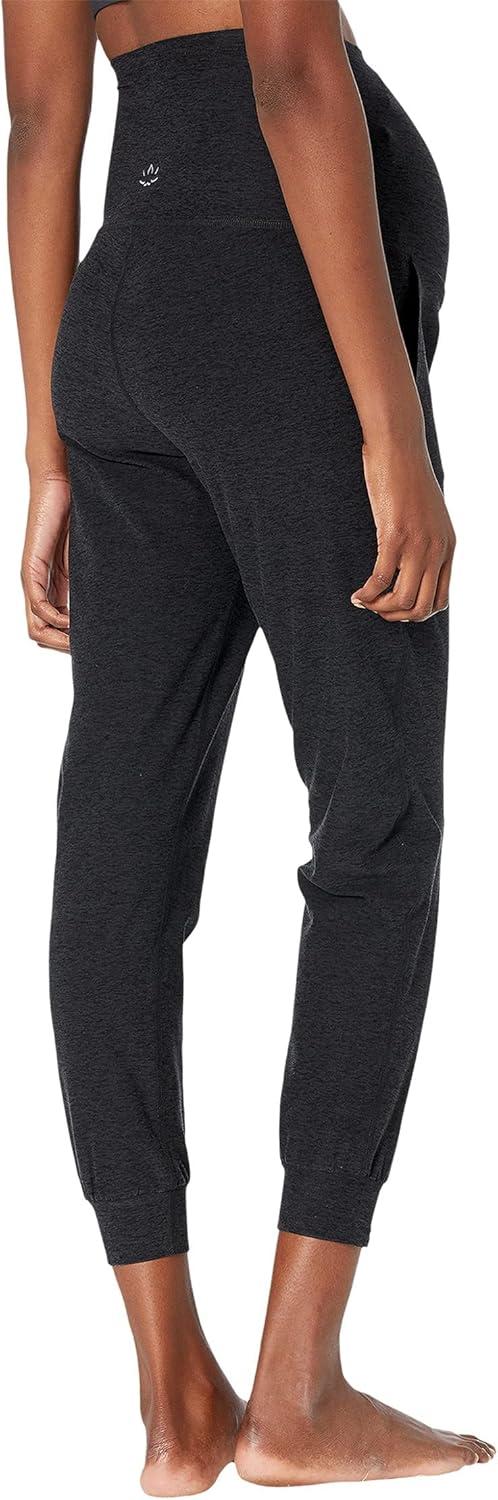 image:imageBeyond Yoga Spacedye Maternity Midi Joggers Pants for Women Soft Performance Fabric Side Hand Pockets and Ribbed CuffsDarkest Night