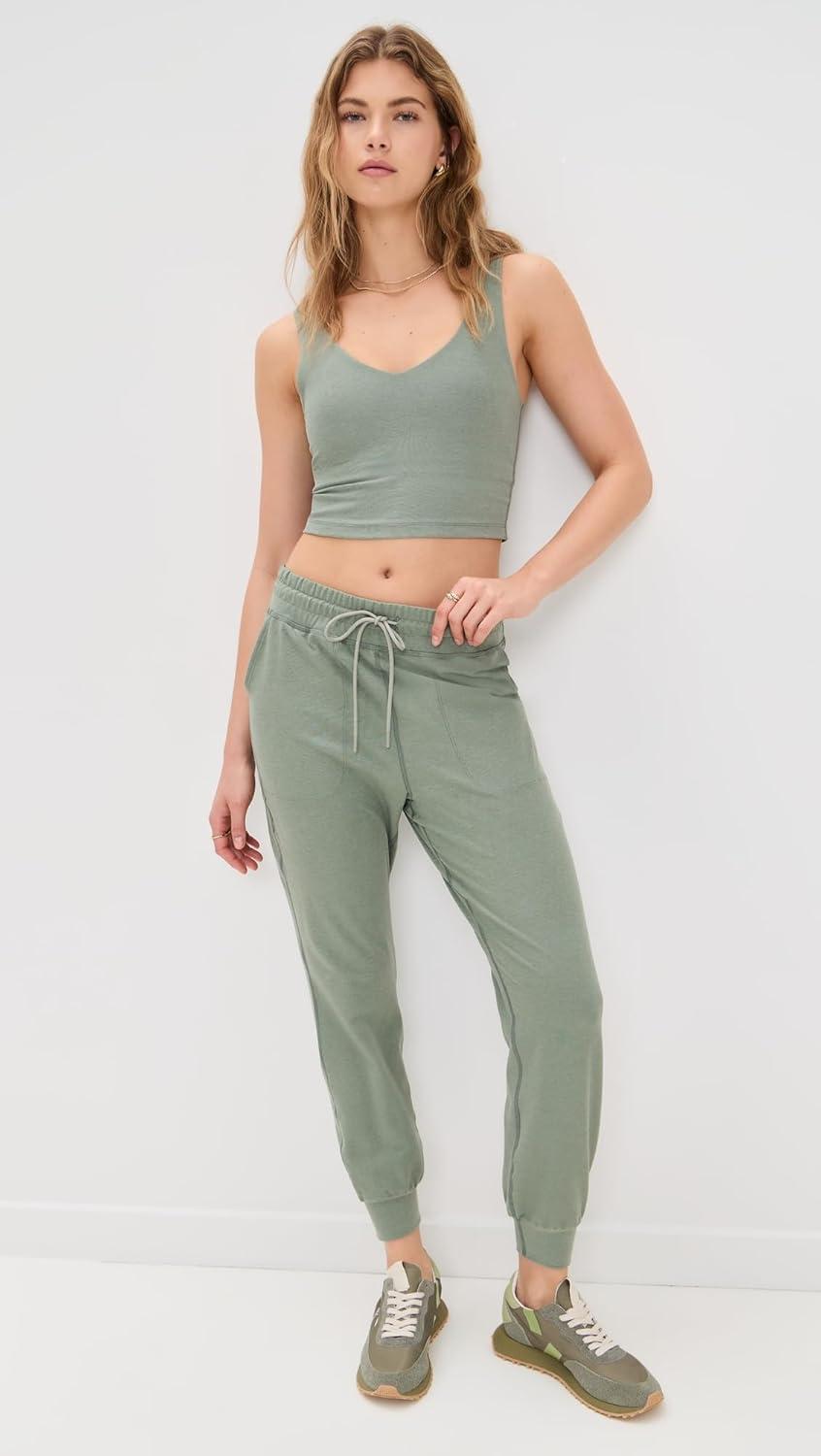 image:imageBeyond Yoga Womens Spacedye Commuter Midi JoggersGrey Sage Heather