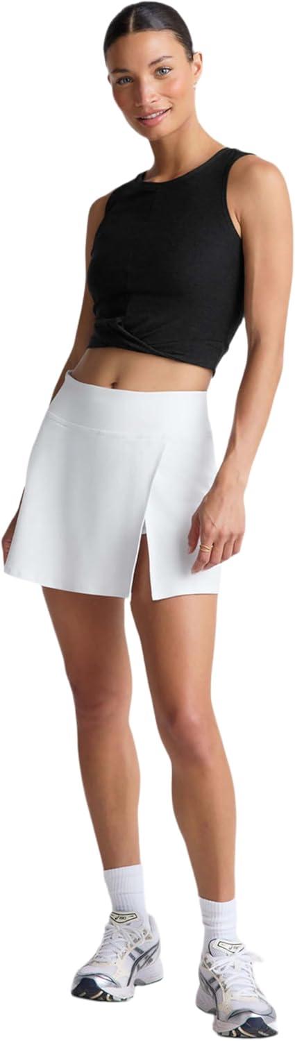 image:imageBeyond Yoga Womens Spacedye Points Crossover SkirtCloud White