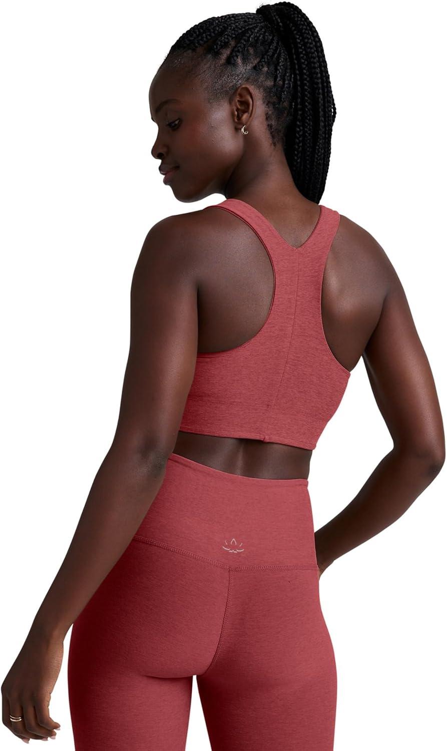 image:imageBeyond Yoga Womens Spacedye Simplicity Long Line Bra 20Faded Rose Heather