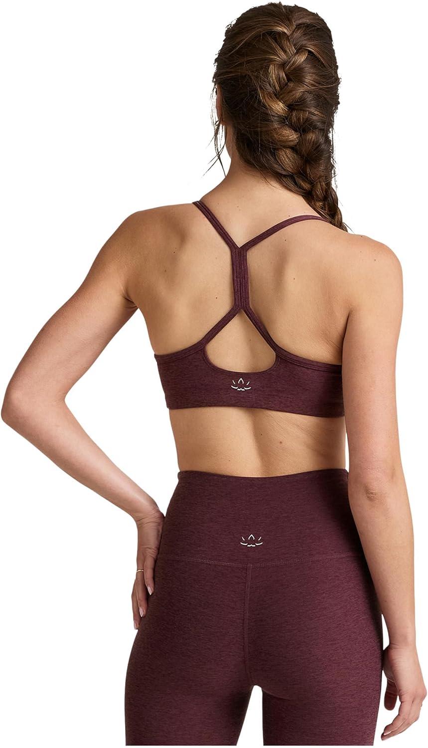 image:imageBeyond Yoga Womens Spacedye Slim Racerback BraMidnight Burgundy Heather