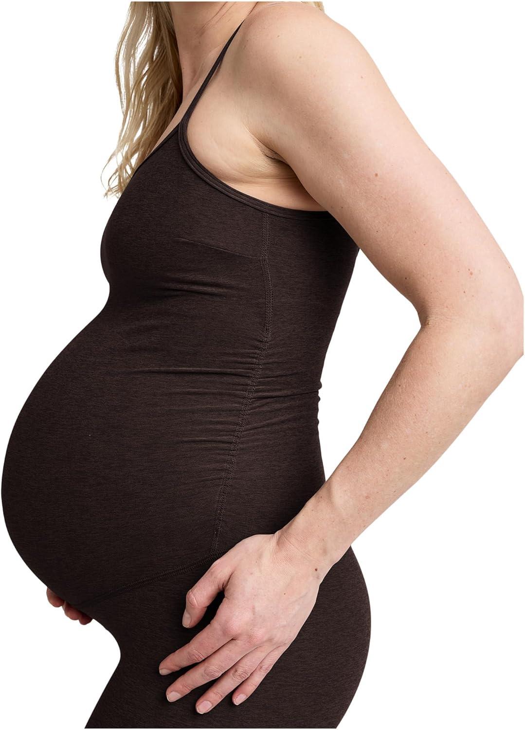image:imageBeyond Yoga Womens Spacedye Uplevel Maternity JumpsuitDark Chocolate Heather