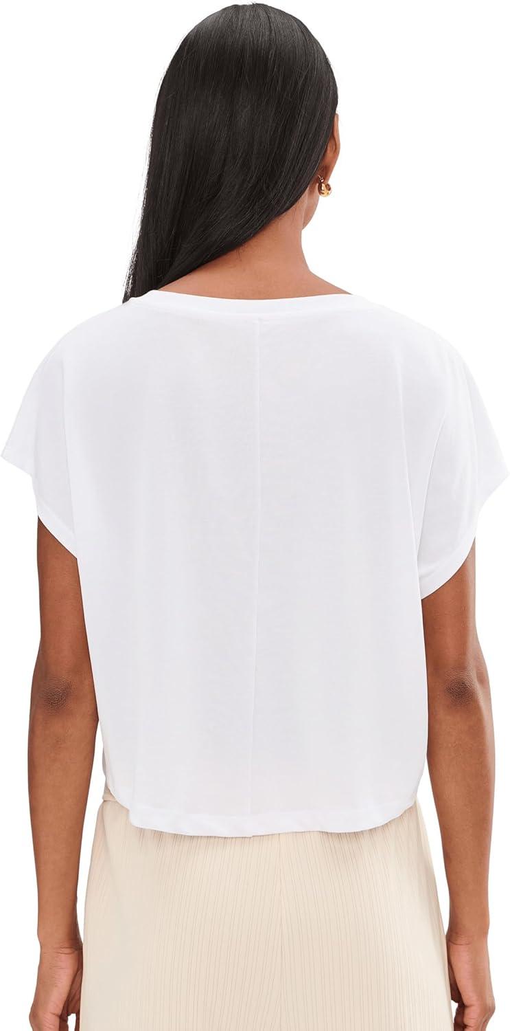 image:imageBeyond Yoga Womens Studio Luxe Cropped TeeWhite