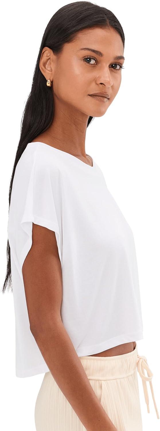image:imageBeyond Yoga Womens Studio Luxe Cropped TeeWhite