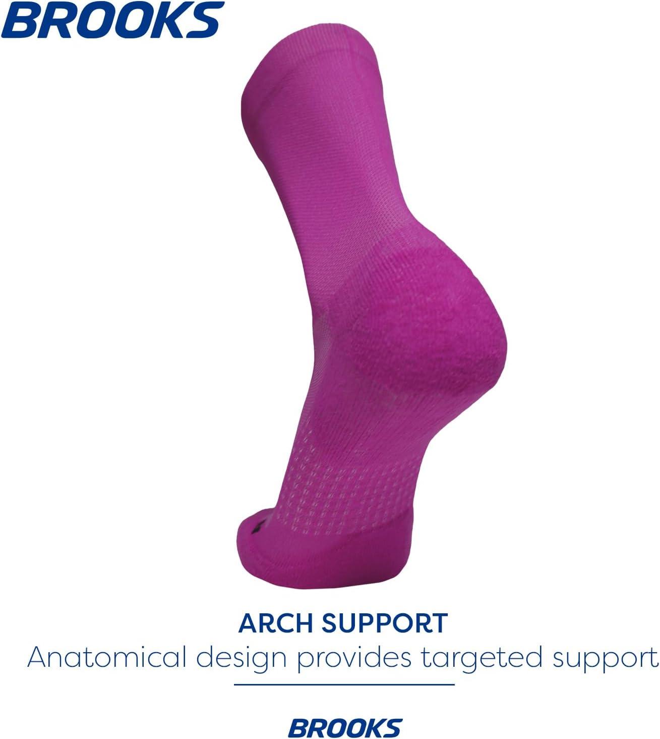 image:imageBrooks Ghost Crew Socks I Performance Running Cushioned Socks with Arch Support for Men amp WomenMagentaBr Crew