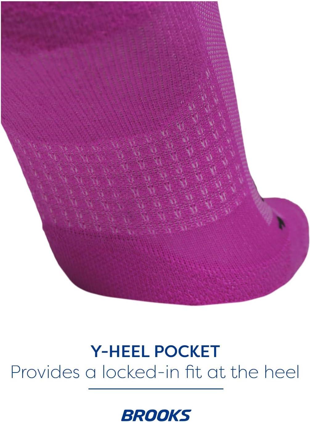 image:imageBrooks Ghost Crew Socks I Performance Running Cushioned Socks with Arch Support for Men amp WomenMagentaBr Crew