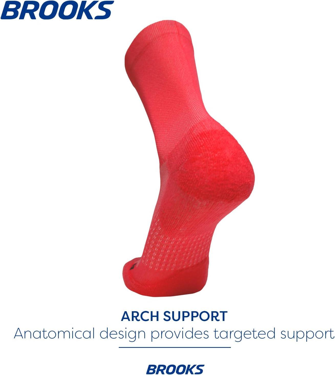 image:imageBrooks Ghost Crew Socks I Performance Running Cushioned Socks with Arch Support for Men amp WomenNeo CayenneBr Crew
