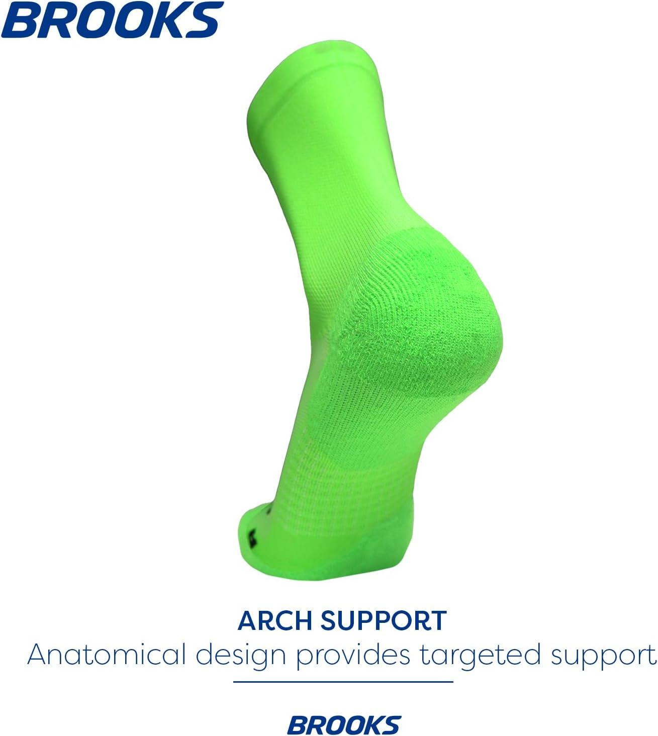 image:imageBrooks Ghost Crew Socks I Performance Running Cushioned Socks with Arch Support for Men amp WomenNeo LimeadeBr Crew