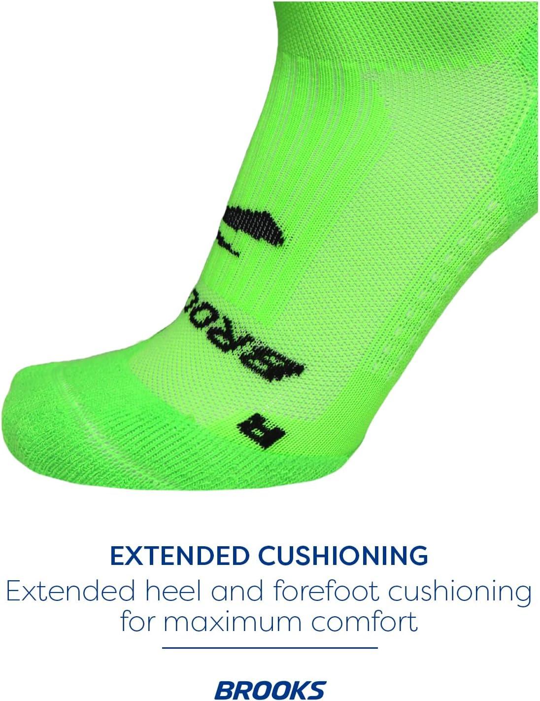 image:imageBrooks Ghost Crew Socks I Performance Running Cushioned Socks with Arch Support for Men amp WomenNeo LimeadeBr Crew