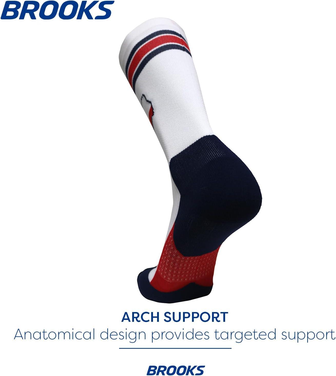 image:imageBrooks Ghost Crew Socks I Performance Running Cushioned Socks with Arch Support for Men amp WomenTexas23