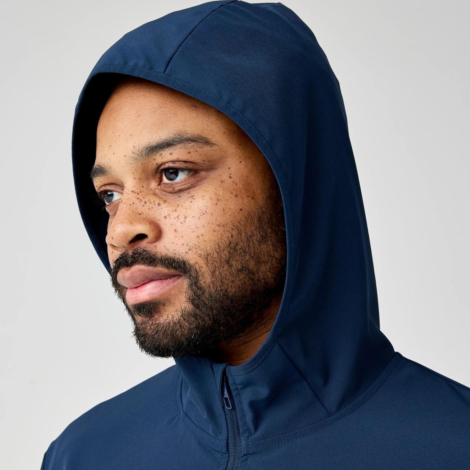 image:imageBrooks Mens Canopy Jacket Lightweight Wind amp Water Resistant Breathable UPF 50 with Reflectivity amp Stretch FabricMidnight Run