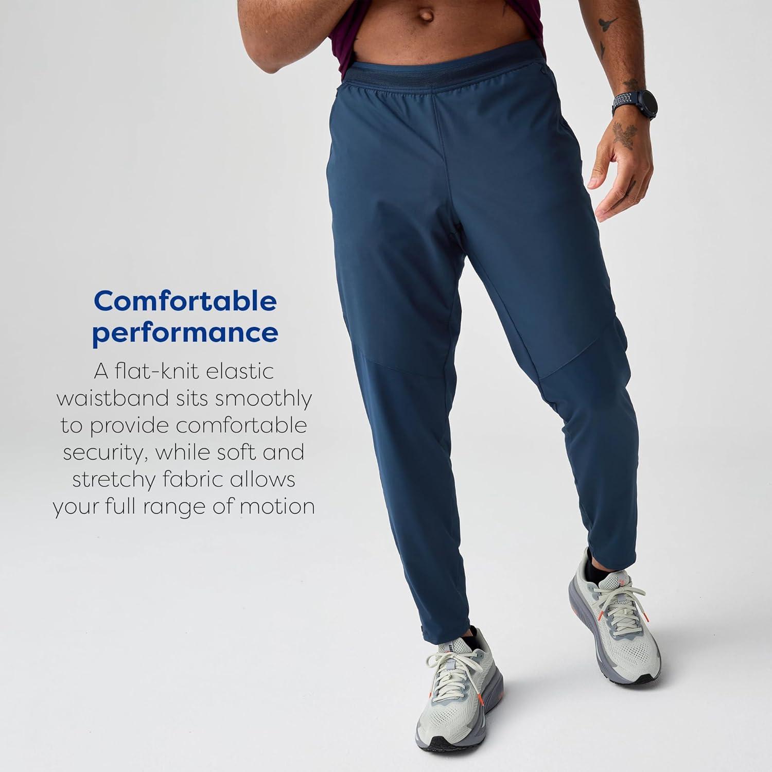 image:imageBrooks Mens Dash Pant Wind amp WaterResistant Running Pants Stretch Knit Comfort Ankle Zips Reflective Details amp PocketsMidnight Run