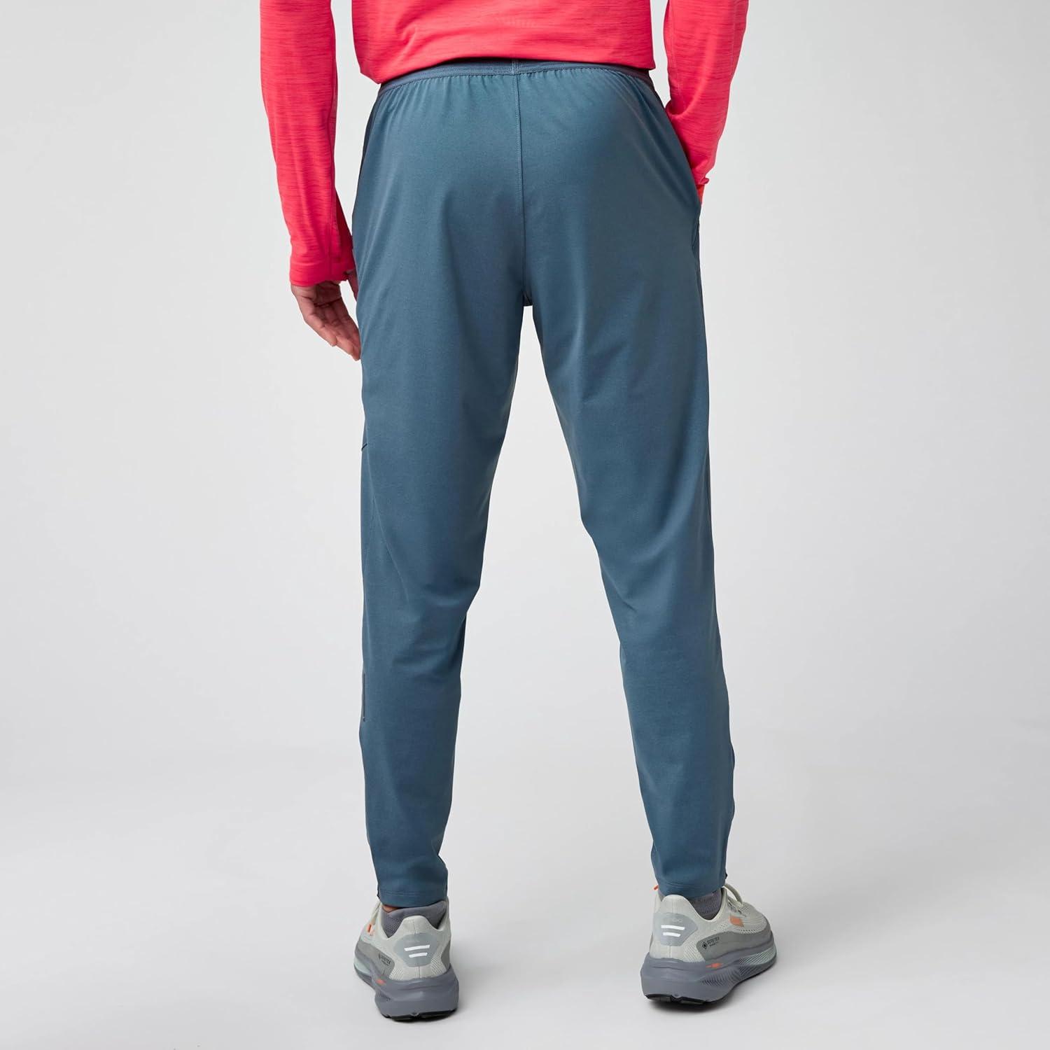 image:imageBrooks Mens Dash Pant Wind amp WaterResistant Running Pants Stretch Knit Comfort Ankle Zips Reflective Details amp PocketsSlate Grey