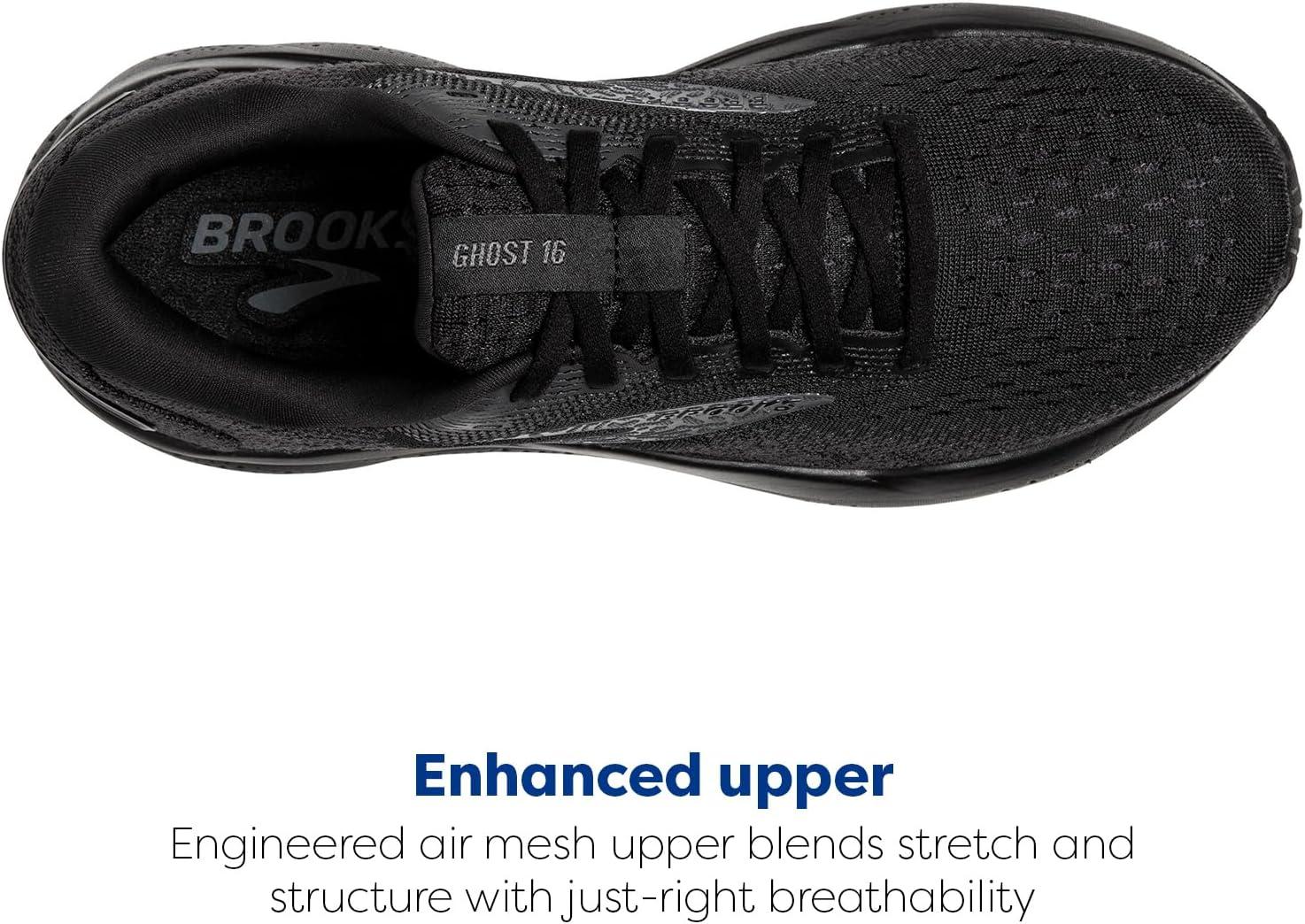 image:imageBrooks Mens Ghost 16 Neutral Running ShoeBlackBlackEbony