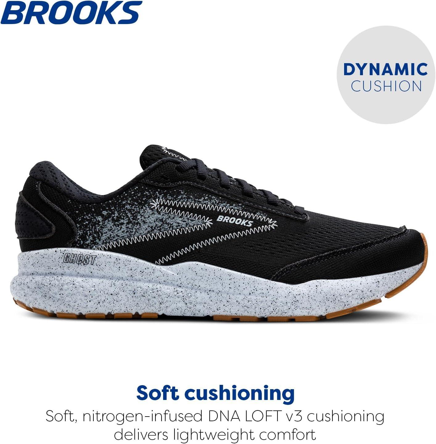 image:imageBrooks Mens Ghost 16 Neutral Running ShoeBlackBlackened PearlWhite