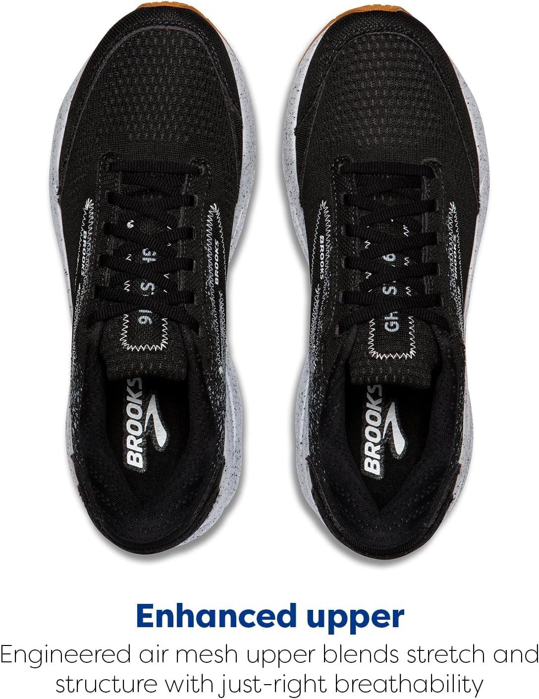 image:imageBrooks Mens Ghost 16 Neutral Running ShoeBlackBlackened PearlWhite