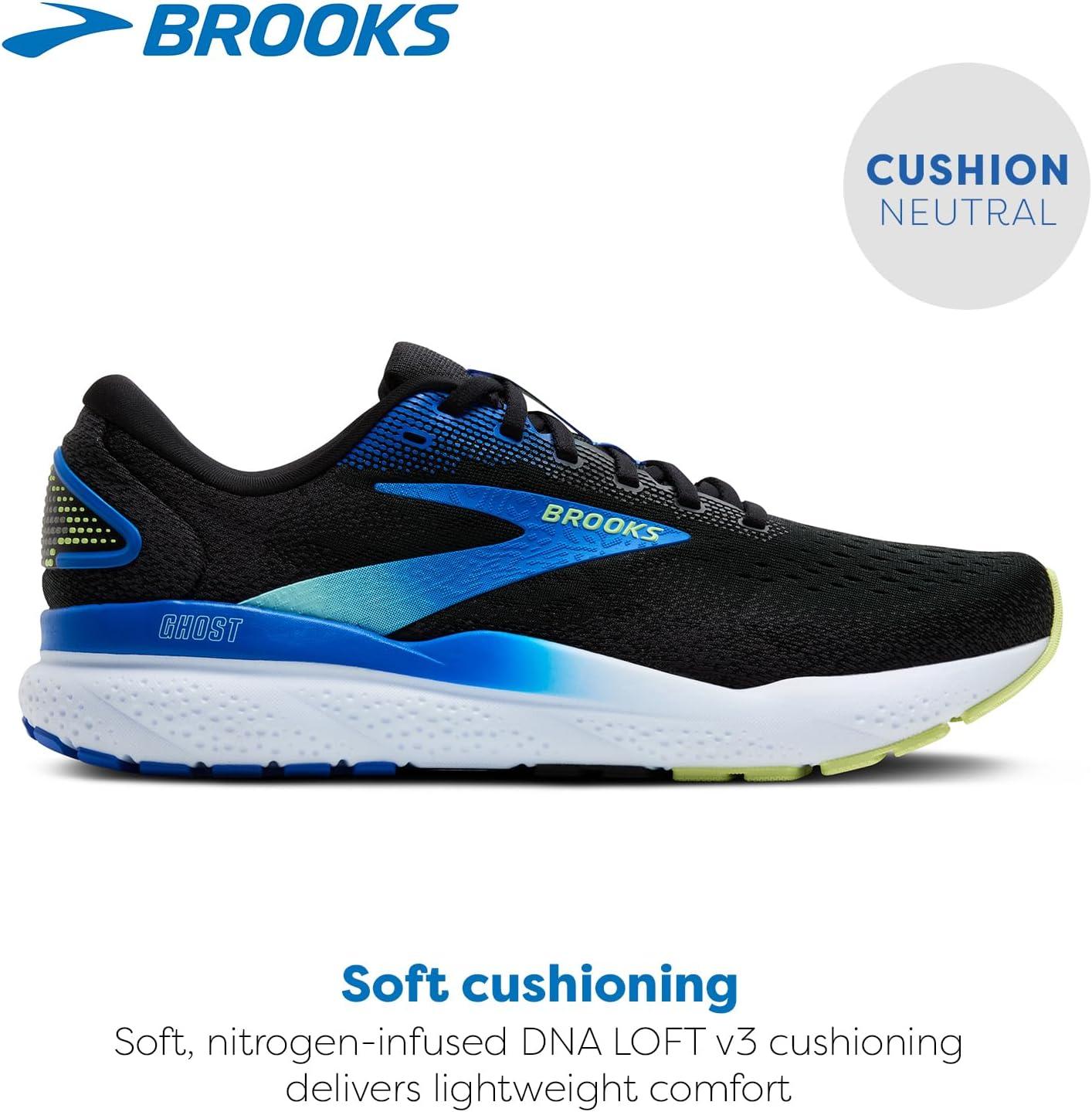 image:imageBrooks Mens Ghost 16 Neutral Running ShoeBlackCobaltNeo Yellow