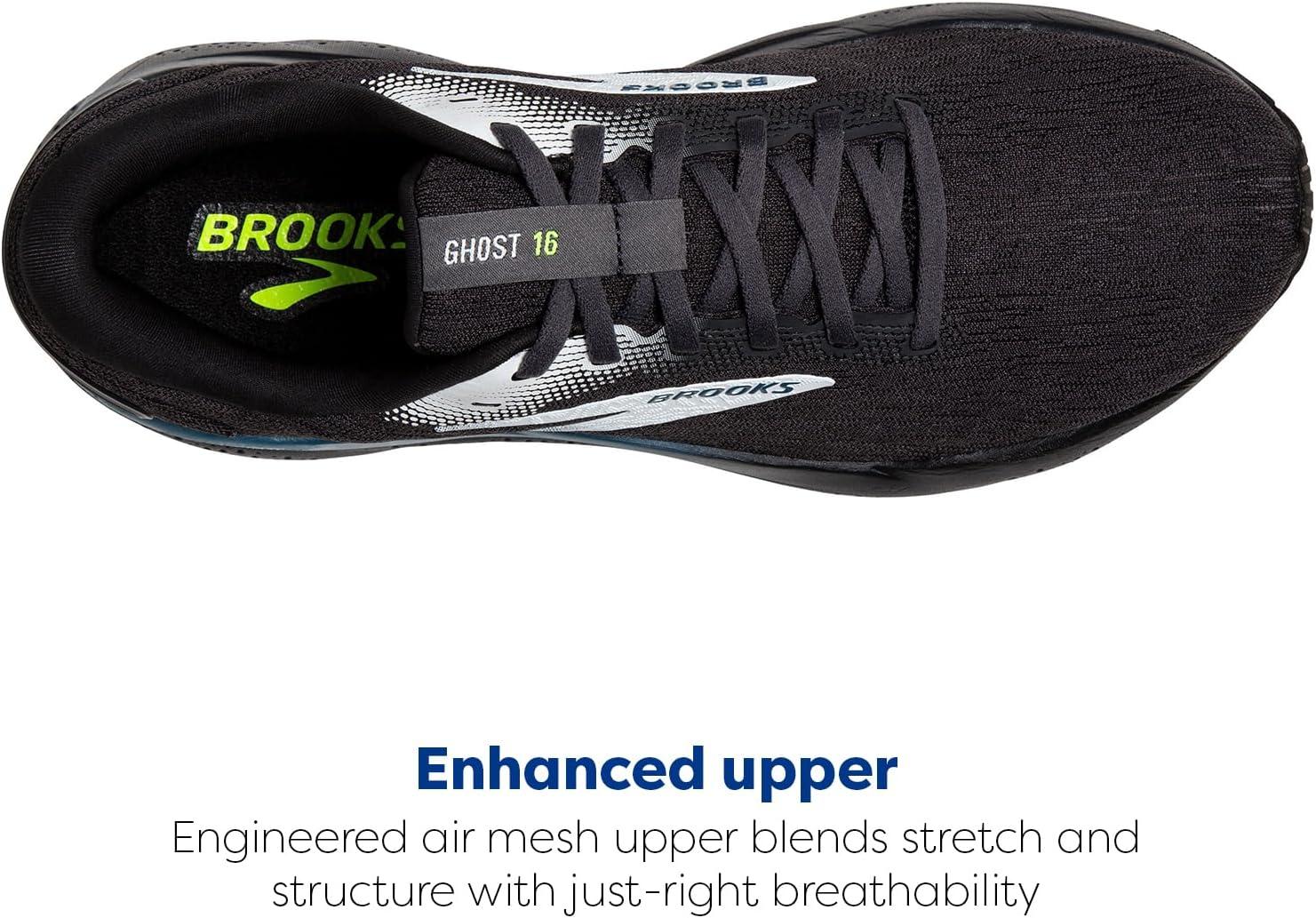 image:imageBrooks Mens Ghost 16 Neutral Running ShoeBlackEbonyBlue